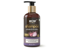 WOW Skin Science Red Onion Black Seed Oil Shampoo With Red Onion Seed Oil Extract, Black Seed Oil & Pro-Vitamin B5 - No Parabens, Sulphates, Silicones, Color & Peg, 300 ml